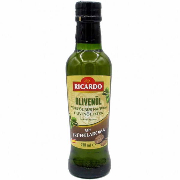 Ricardo Würzöl aus nativen Olivenöl Extra mit Trüffel Aroma 250ml MHD:14.1.24