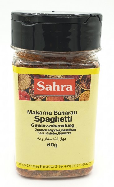 Sahra Spaghetti Gewürzzubereitung 60g MHD:30.6.25