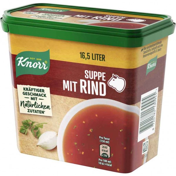 Knorr Suppe mit Rind für 16,5L 330g MHD:30.4.24
