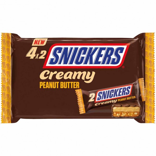 Snickers Creamy Peanut Butter 4x 36,5g= 146g