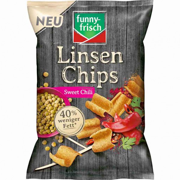 funny frisch Linsen Chips Sweet Chili 90g MHD:5.6.23