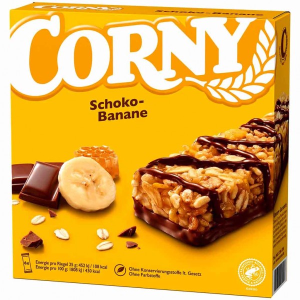 Corny Schoko Banane Müsliriegel 6er 150g MHD:25.5.25
