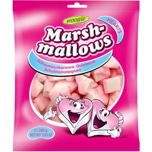 Woogie Marshmallows Hearts 200g MHD:20.1.25