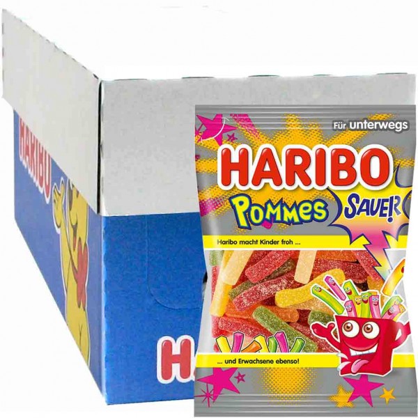 24x Haribo Sauer Pommes á 100g=2,4kg MHD:30.4.25
