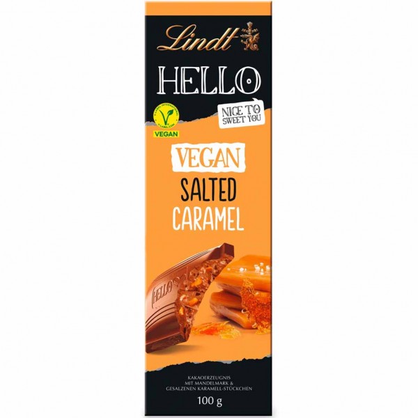 Lindt Hello Vegan Salted Caramel 100g MHD:1.10.24