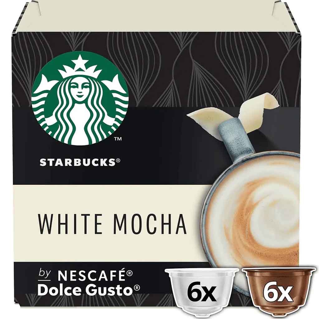 Starbucks Dolce Gusto White Mocha 6 Tassen 123g |  Lebensmittel-Sonderposten.de - Überhangware, top Marken,  Verpackungsschaden, kurz MHD Ware, Sonderposten, Körper- und  Haushaltshygiene