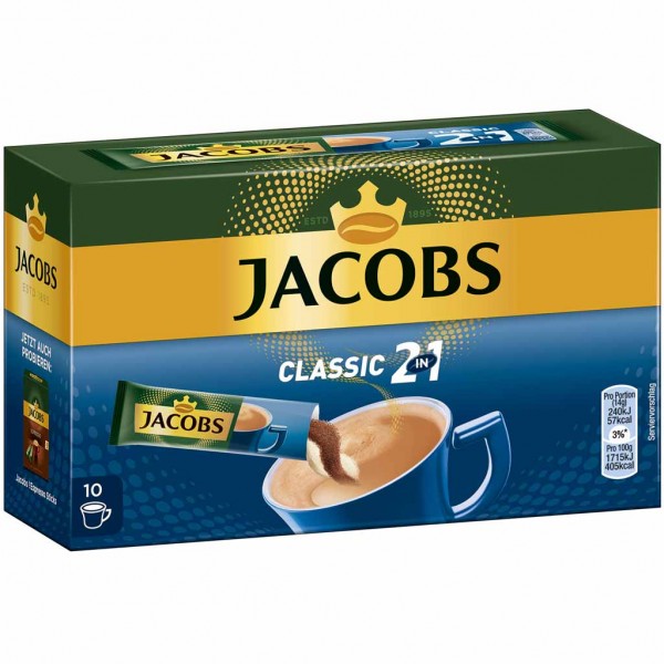 Jacobs Sticks 2 in1 Classic 10x14g=140g MHD:15.1.25