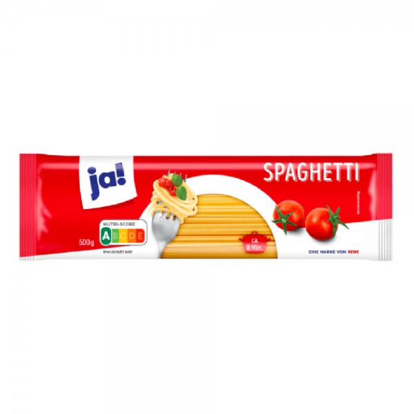 ja! Spaghetti 500g aus Hartweizengrieß EAN 4337256537933