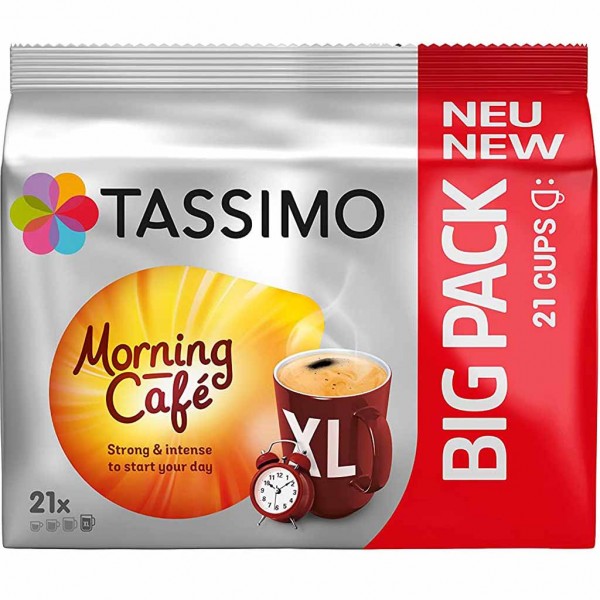 Tassimo Morning Cafe Strong &amp; Intense XL 21 Kapseln MHD:7.4.25