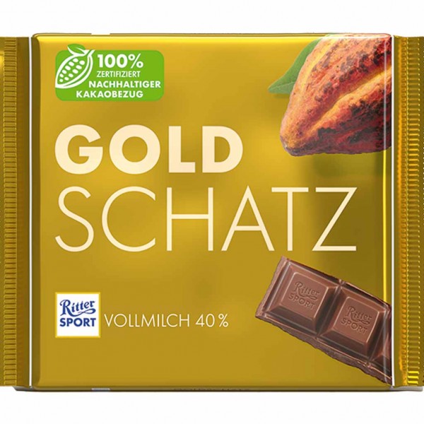 Ritter Sport Tafelschokolade Goldschatz 250g MHD:11.12.24