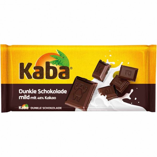 Kaba Tafelschokolade Dunkle Schokolade mild 90g MHD:28.11.24