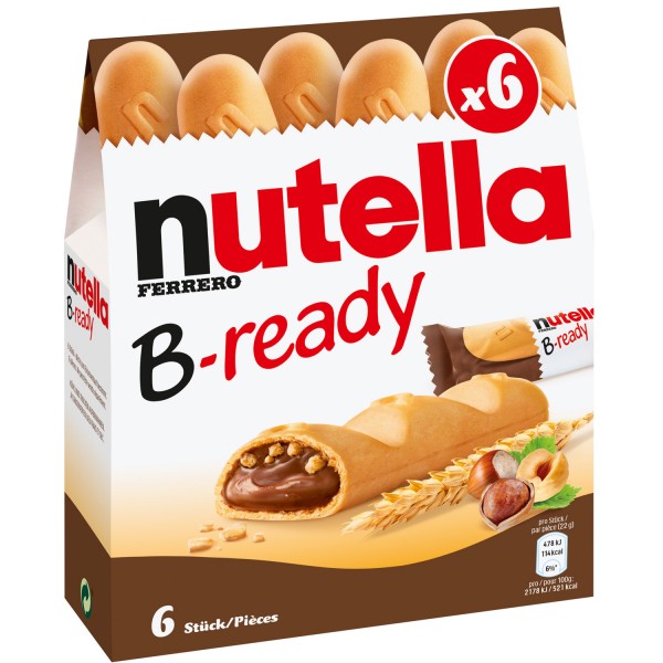 Nutella B-Ready 132g 6er Packung MHD:13.10.24