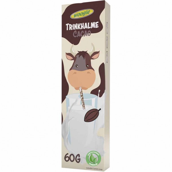 Woogie Trinkhalme Cocoa 10er 60g MHD:17.5.25