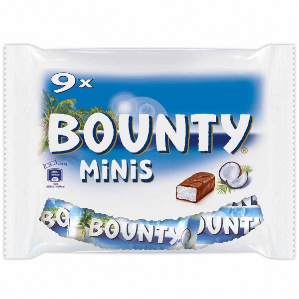 Bounty Minis Schokoriegel 9er 275g MHD:27.8.23