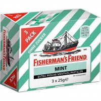 Fishermans Friend MINT ohne Zucker 3x25g=75g MHD:30.12.23
