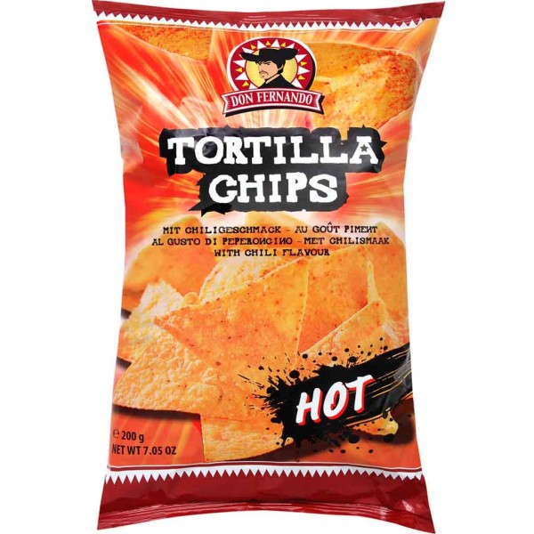 Don Fernando Tortilla Chips Hot 200g MHD:29.12.23