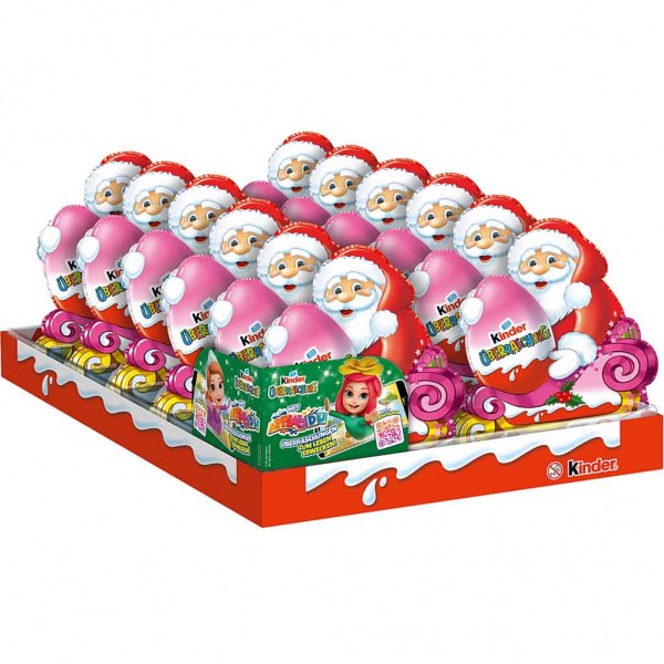 Kinder Schokolade Rosa Weihnachtsmann mit Überraschung 12x75g=900g MHD:20.4.23
