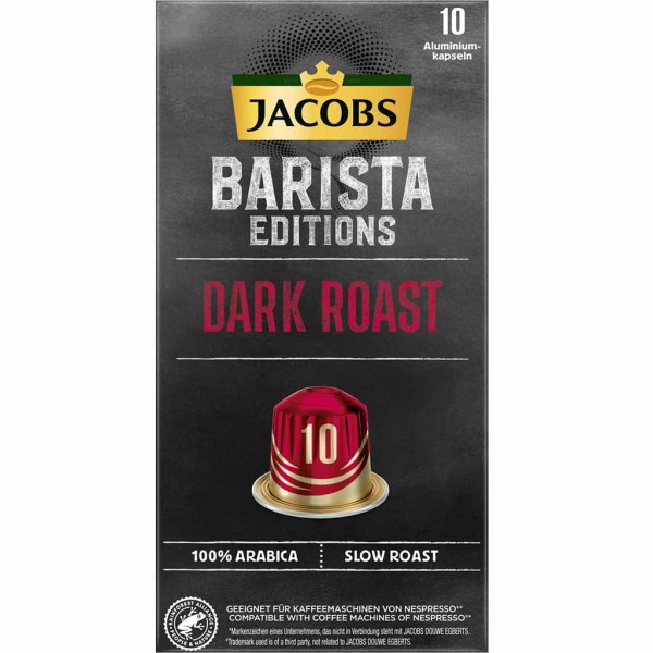 Jacobs Kaffeekapseln Barista Editions Dark Roast 10er 52g MHD:6.8.23