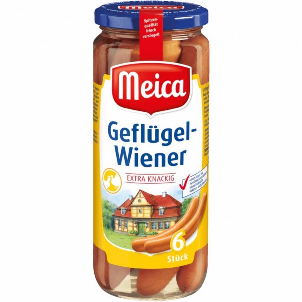 Meica Geflügel Wiener 6er 540g / 250g MHD:19.2.26