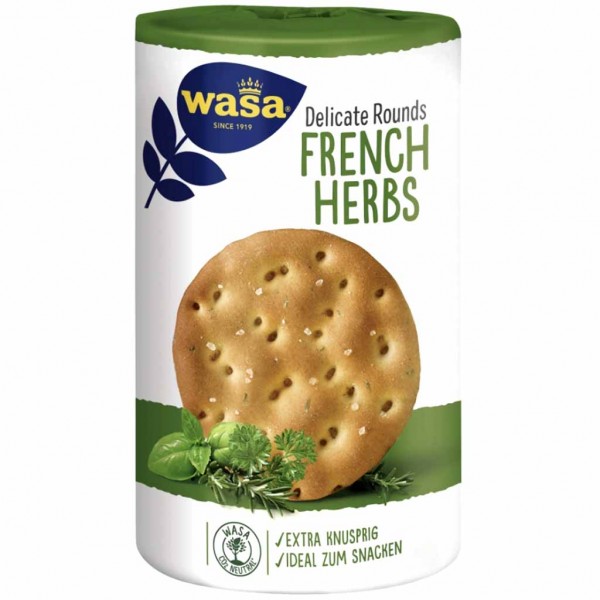 Wasa Knäckebrot Delicate Rounds French Herbs 205g MHD:30.9.23