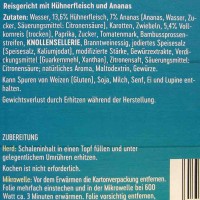 Dreistern Hausmacher Snack Huhn süß-sauer mit Reis & Ananas 280g MHD:13.10.24