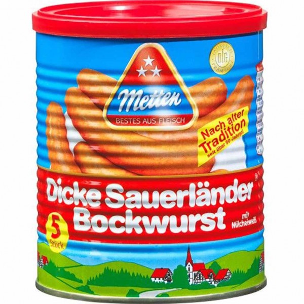 Metten Dicke Sauerländer Bockwurst 1020g / 500g MHD:4.1.24