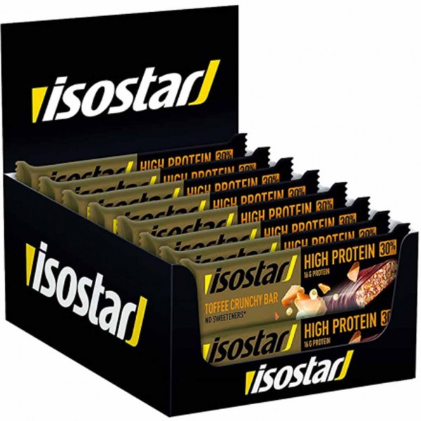 16x isostar High Protein 30 Toffee Crunchy Bar á 55g=880g MHD:30.6.24