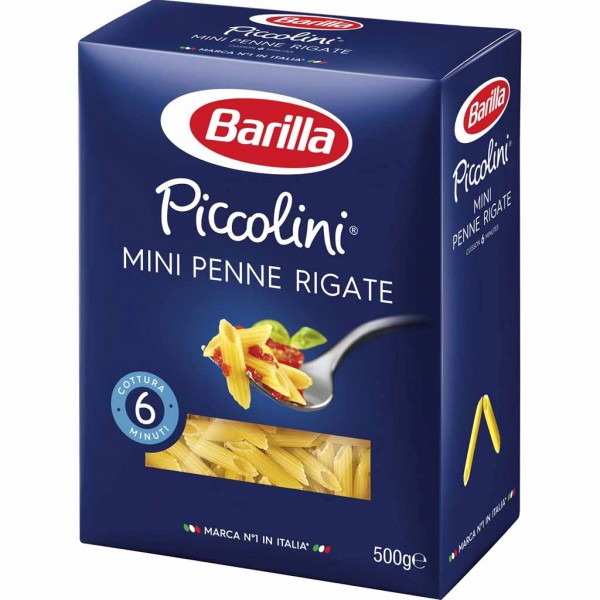 Barilla Nudeln Piccolini mini Penne Rigate 500g MHD:1.12.25