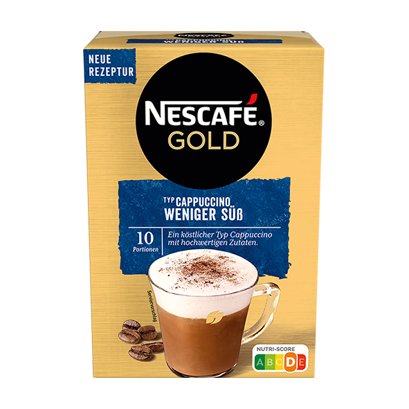 Nescafe Gold Typ Cappuccino weniger Süß 125g 10 Portionen