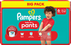 Pampers Baby Pants Baby Dry Gr.6 Extra Large (14-19 kg), Big Pack, 46 Stück