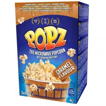 POPZ Mikrowellen-Popcorn Caramell 3er 270g MHD:30.12.25