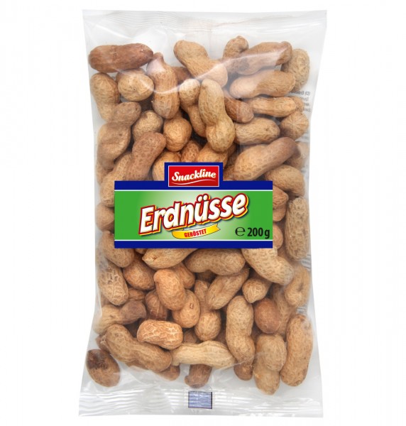 Snackline Erdnüsse in der Schale, geröstet 200g MHD:30.1.25