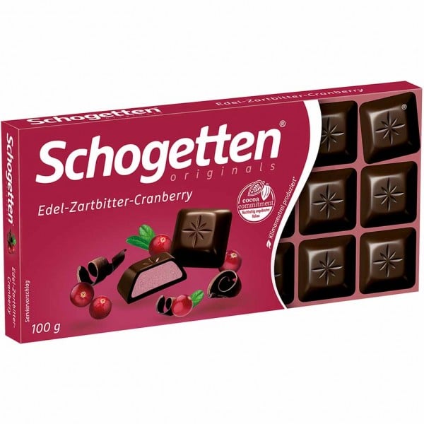 Schogetten Edel Zartbitter Cranberry 100g MHD:30.3.24