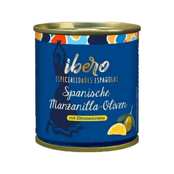 Ibero Spanische Manzanilla Oliven mit Zitronencreme 85g MHD:16.10.25