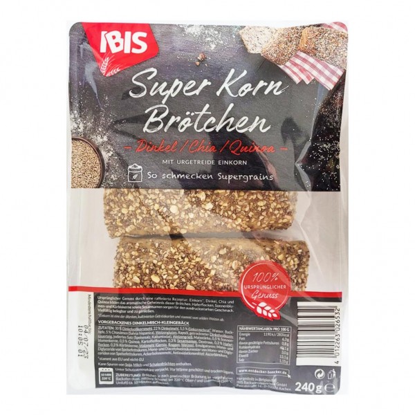 Ibis Super Korn Brötchen 240g MHD:13.7.23