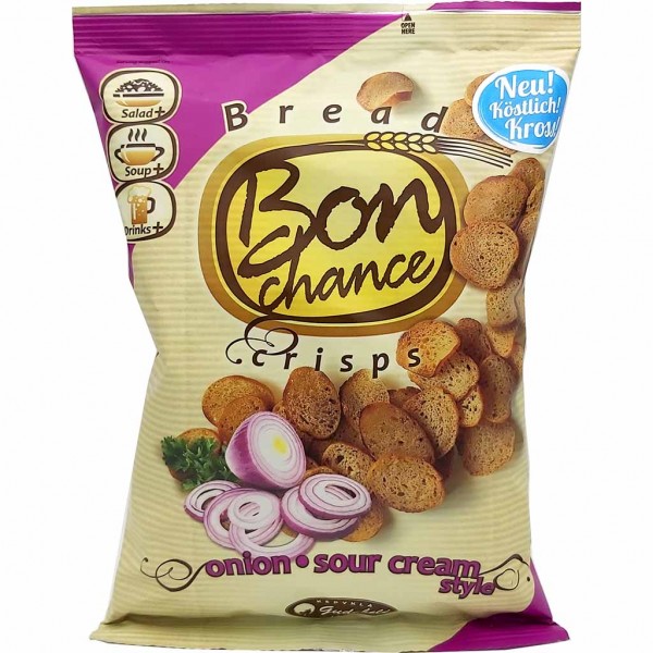 Bon Chance Brotchips Onion &amp; Sour cream 125g MHD:24.1.25
