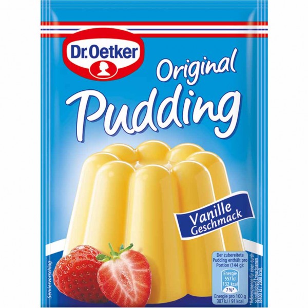 Dr.Oetker Original Pudding Vanille Geschmack 3er Pack 3x37g=111g MHD:30.11.23