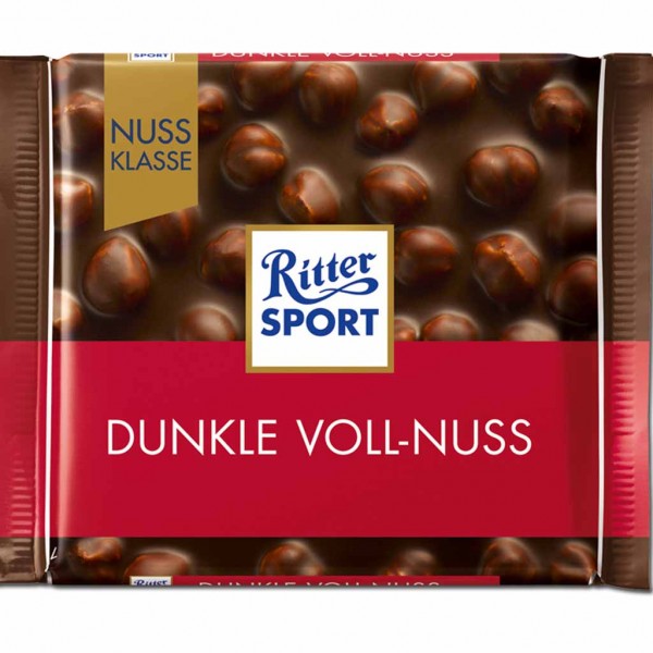 Ritter Sport Tafelschokolade Dunkle Voll-Nuss 100g MHD:5.4.24