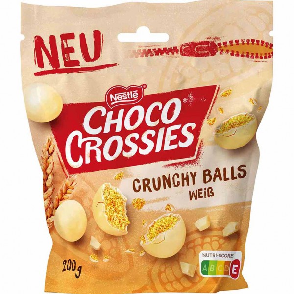 Nestle Choco Crossies Crunchy Balls Weiß 200g MHD:30.4.24