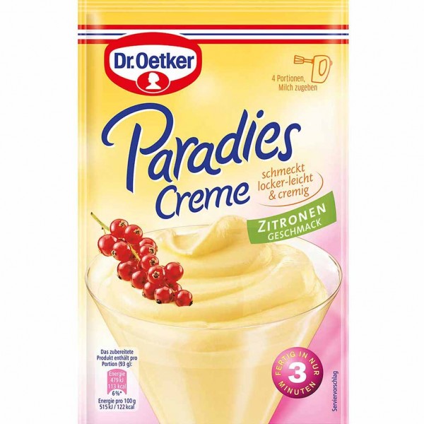 Dr.Oetker Paradies Creme Zitronen Geschmack 72,5g MHD:30.5.25
