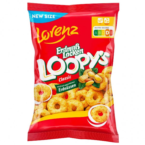 Lorenz Erdnuß Locken Loopy&#039;s 130g MHD:21.8.24
