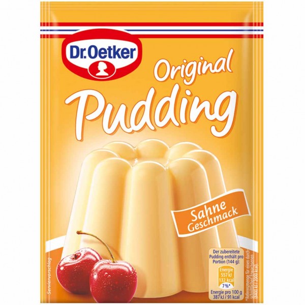 Dr.Oetker Original Pudding Sahne Geschmack 3er Pack 3x37g=111g MHD:30.11.23
