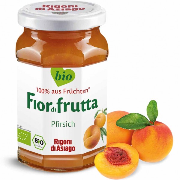 Fior di frutta Pfirsich Bio Fruchtaufstrich 250g MHD:8.5.26