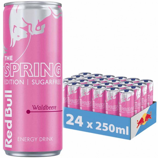 24x Red Bull Spring Edition Waldbeere Sugarfree Dose a` 250ml= 6L MHD:5.4.25