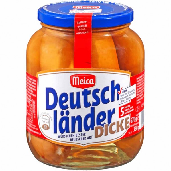 Meica Deutschländer Dicke 5er 670g / 360g MHD:13.2.26