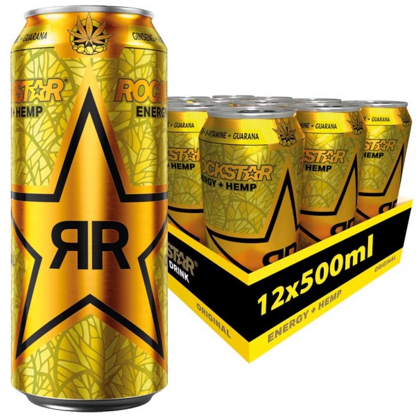 Rockstar Energy Drink Original Energy and Hemp DOSE 12x0,5L=6L MHD:23.5.23