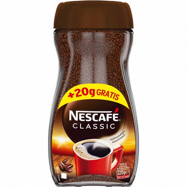 Nescafe Classic löslicher Bohnenkaffee 220g MHD:28.3.25