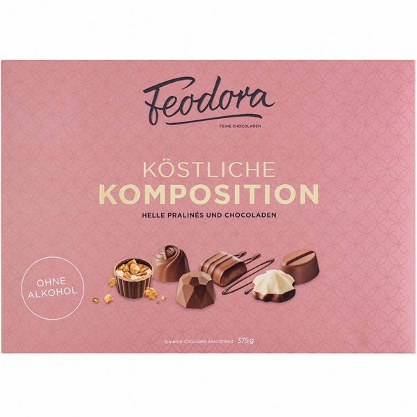 Feodora köstliche Komposition helle Pralines &amp; Chocoladen 375g MHD:2.11.22