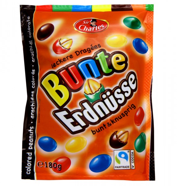 Sir Charles Bunte Erdnüsse in Milchschokolade 180g MHD:12.12.24