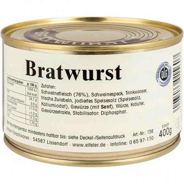 Gutes aus der Eifel Bratwurst 400g MHD:30.1.26